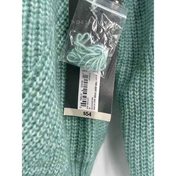 Worthington Petites Crew Neck Sweater Womens Size PL Top Jade Cut Out Detail NEW - Picture 8 of 11